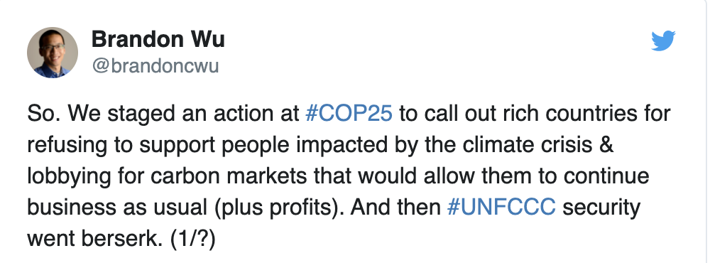 cop25-blanket-ban-enforced-on-ngo-s-at-un-climate-talks-truepublica